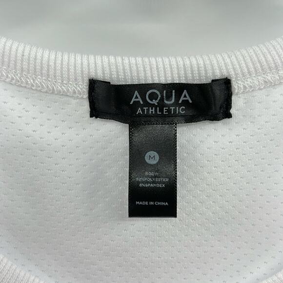 Aqua Athletic Women's Mesh Tank Top - White - Medium - New with tags - Picture 2 of 4